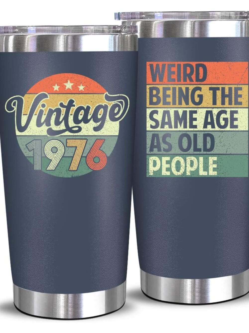 NewEleven 20 Oz Tumbler Navy Vintage 1976 50th Birthday Gifts For Men Women
